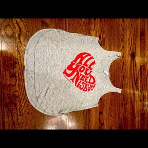 All You Need Is Burn - Flowy Tank with side slit - Women’s Small